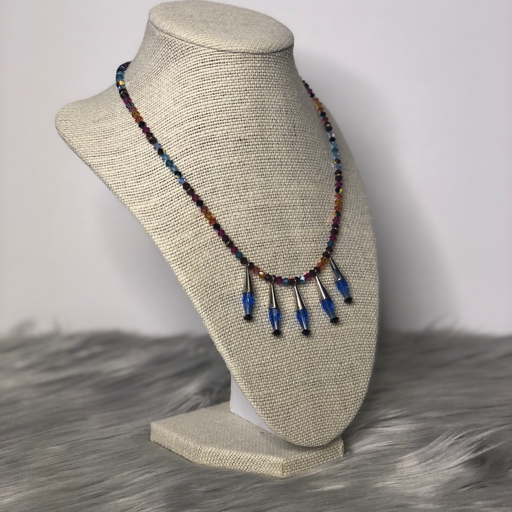 Multicolor Crystal Statement Necklace